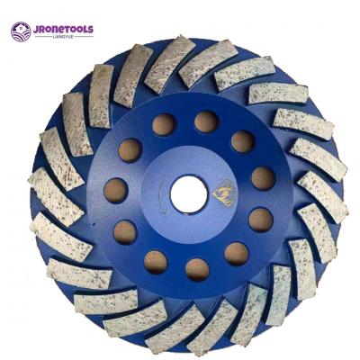 180mm/24segments turbo wave cup wheel for concrete and stone polishing